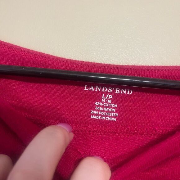 Lands End Women’s Boat Neck 3/4 Sleeve Cotton Blend Tunic Shirt Petite Large - Picture 2 of 7